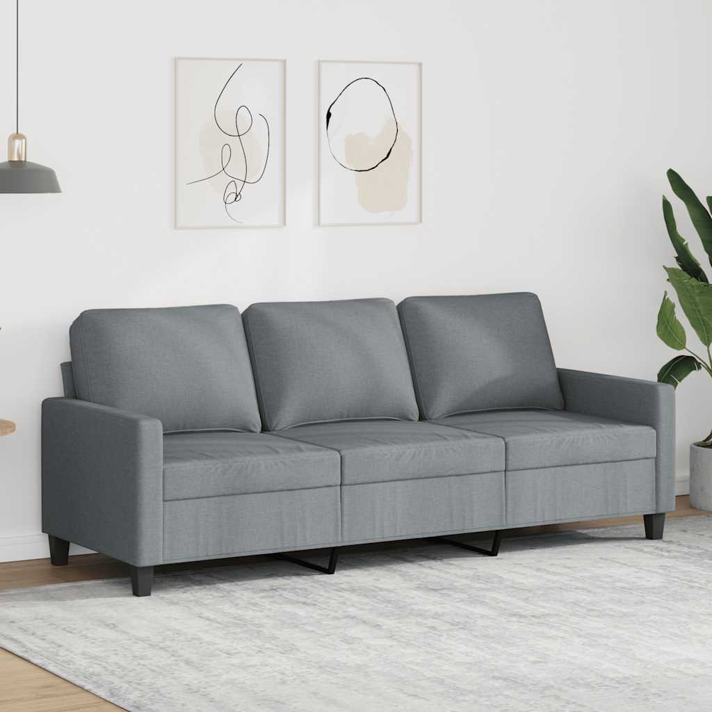 vidaXL Armchair 60 cm fabric light grey