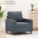 vidaXL Armchair 60 cm velvet light grey