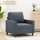 vidaXL Armchair 60 cm velvet light grey