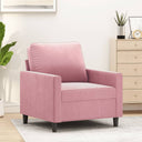 vidaXL Armchair 60 cm velvet light grey