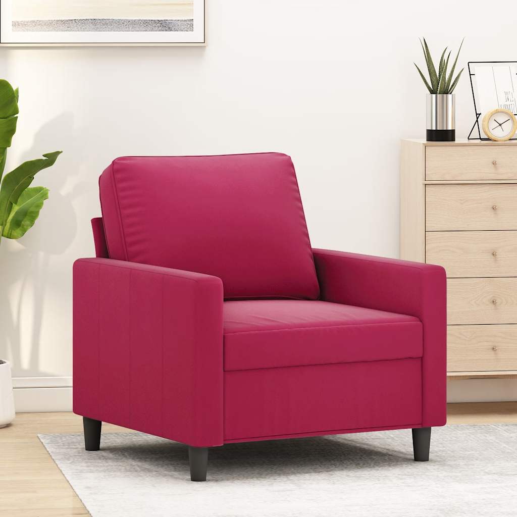 vidaXL Armchair 60 cm velvet light grey