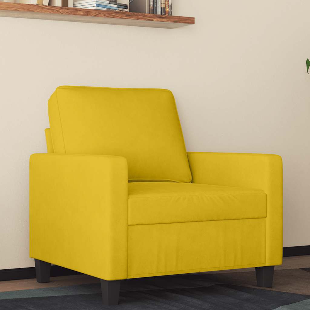 vidaXL Armchair 60 cm velvet light grey
