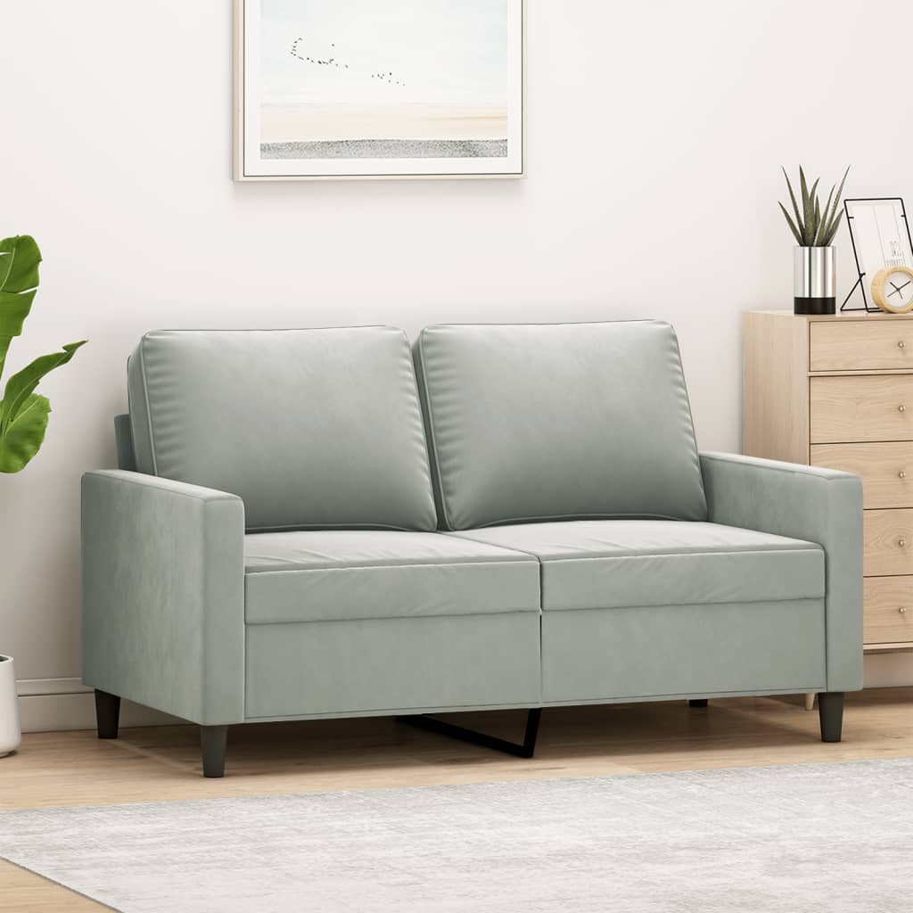 vidaXL Armchair 60 cm velvet light grey