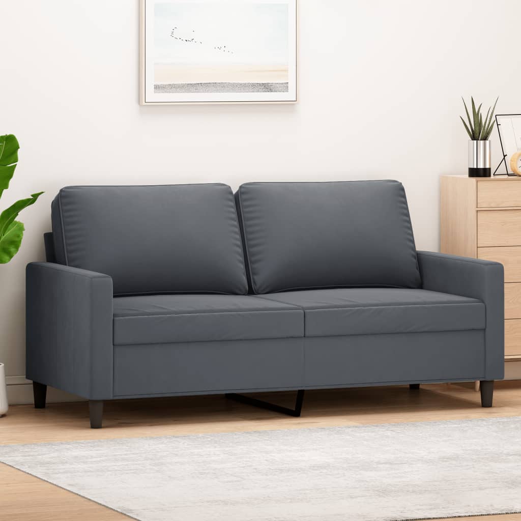 vidaXL Armchair 60 cm velvet light grey