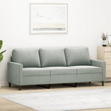 vidaXL Armchair 60 cm velvet light grey