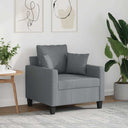 vidaXL Fauteuil 60 cm stof lichtgrijs