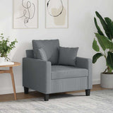 vidaXL Fauteuil 60 cm stof lichtgrijs