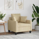 vidaXL Fauteuil 60 cm stof lichtgrijs