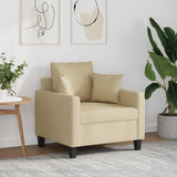 vidaXL Fauteuil 60 cm stof lichtgrijs