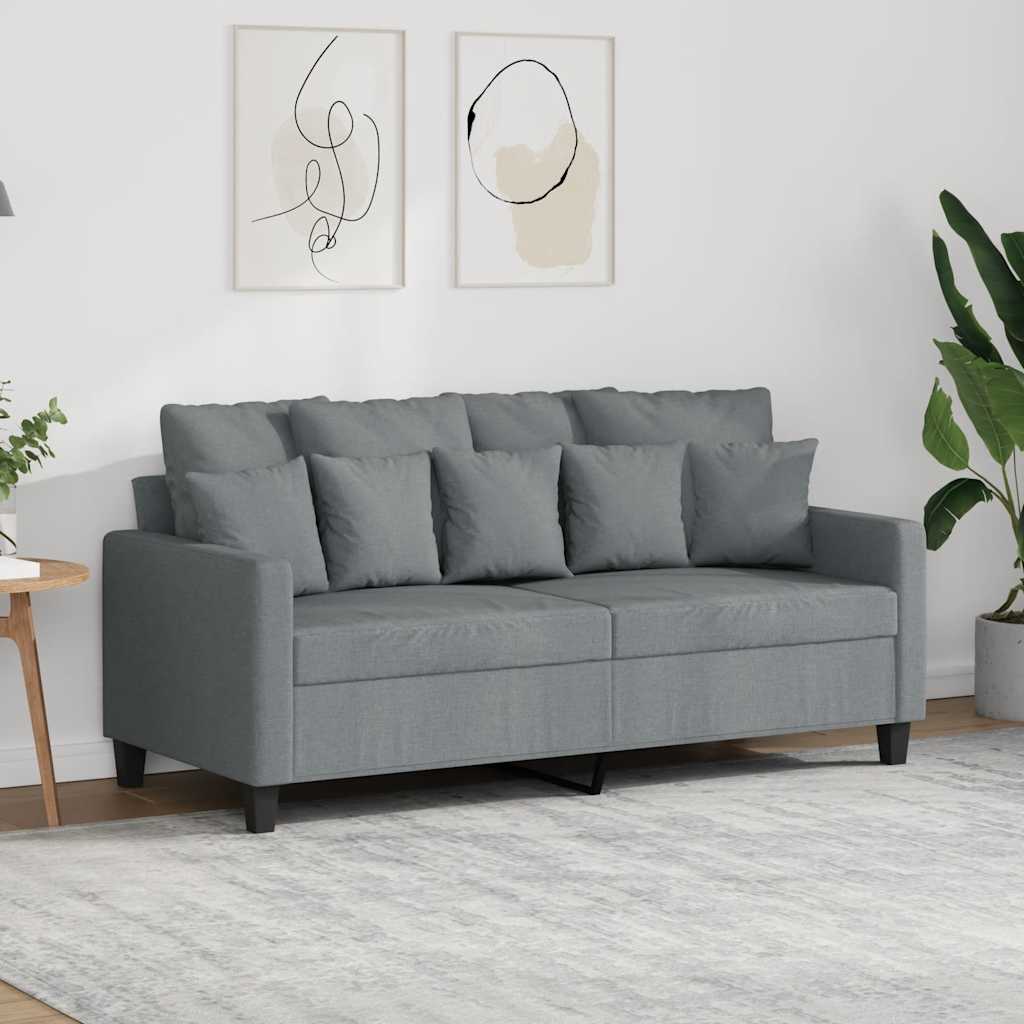 vidaXL Fauteuil 60 cm stof lichtgrijs