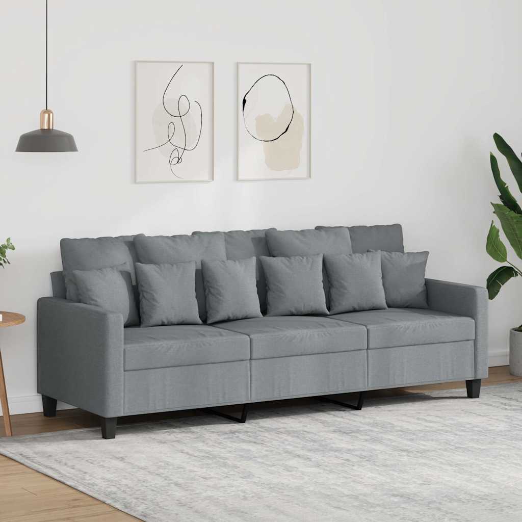 vidaXL Fauteuil 60 cm stof lichtgrijs