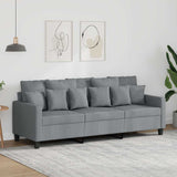 vidaXL Fauteuil 60 cm stof lichtgrijs
