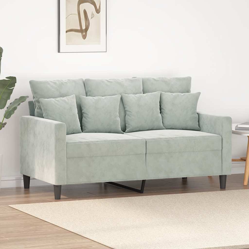 vidaXL Fauteuil 60 cm fluweel lichtgrijs