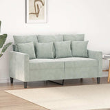 vidaXL Fauteuil 60 cm fluweel lichtgrijs