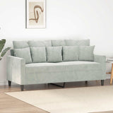 vidaXL Fauteuil 60 cm fluweel lichtgrijs