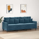vidaXL Fauteuil 60 cm fluweel lichtgrijs