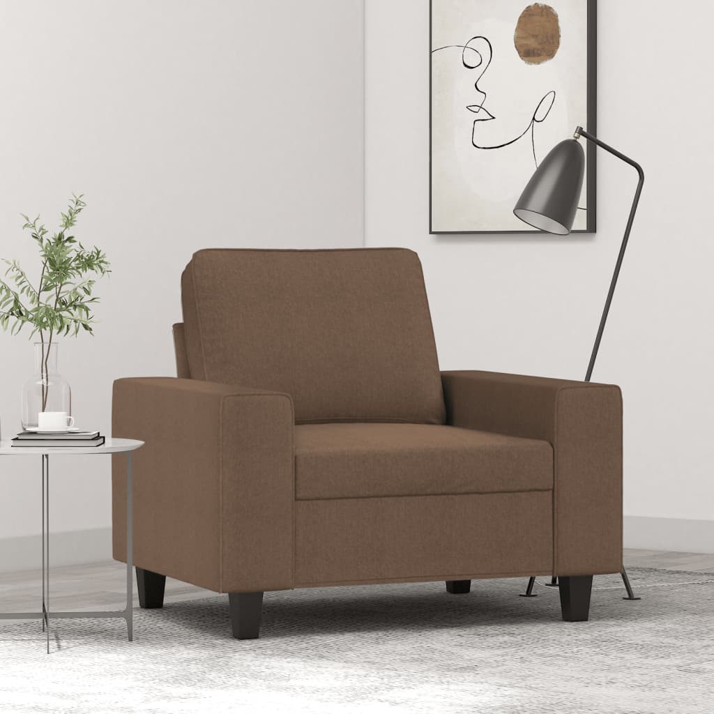 vidaXL Fauteuil 60 cm stof lichtgrijs