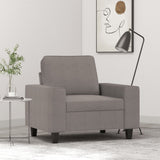 vidaXL Fauteuil 60 cm stof lichtgrijs