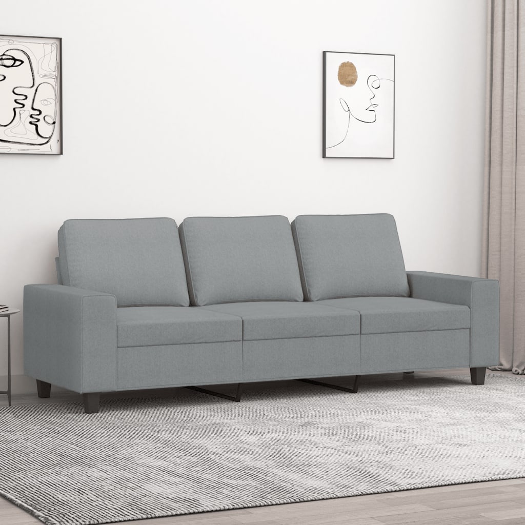 vidaXL Fauteuil 60 cm stof lichtgrijs