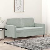 vidaXL Fauteuil 60 cm fluweel lichtgrijs