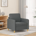 vidaXL Fauteuil 60 cm stof lichtgrijs