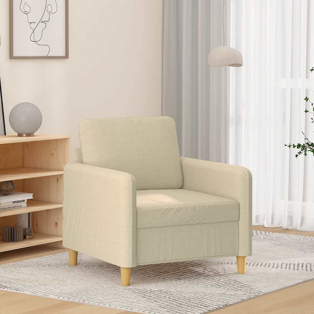 vidaXL Fauteuil 60 cm stof lichtgrijs