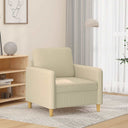 vidaXL Fauteuil 60 cm stof lichtgrijs