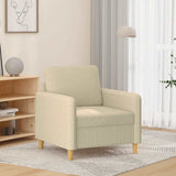 vidaXL Fauteuil 60 cm stof lichtgrijs