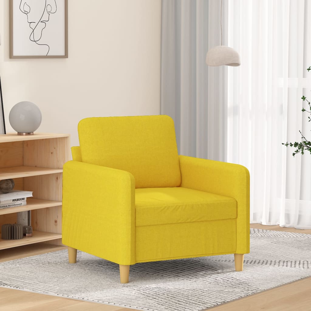 vidaXL Fauteuil 60 cm stof lichtgrijs