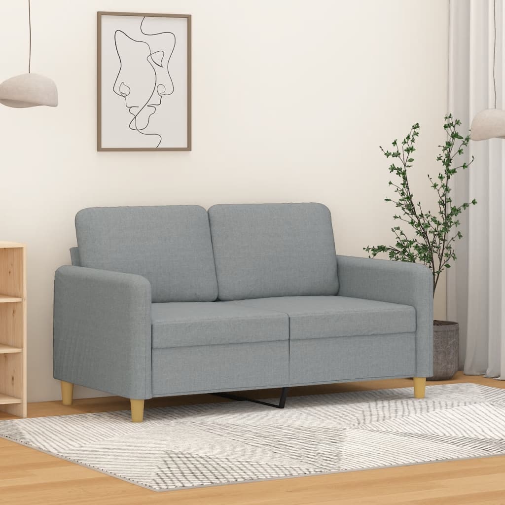 vidaXL Fauteuil 60 cm stof lichtgrijs