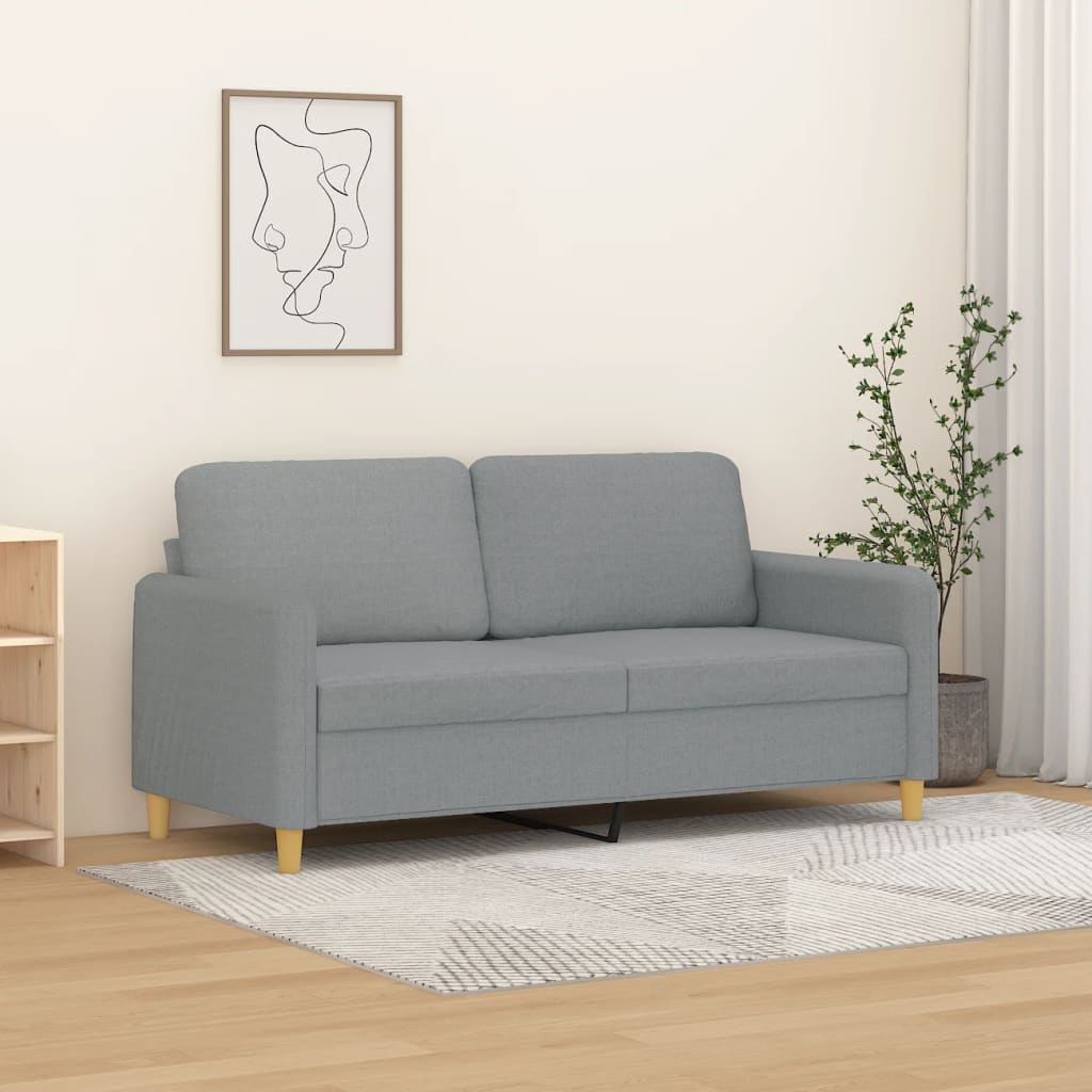 vidaXL Fauteuil 60 cm stof lichtgrijs