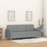vidaXL Fauteuil 60 cm stof lichtgrijs