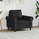 vidaXL Fauteuil 60 cm kunstleer zwart