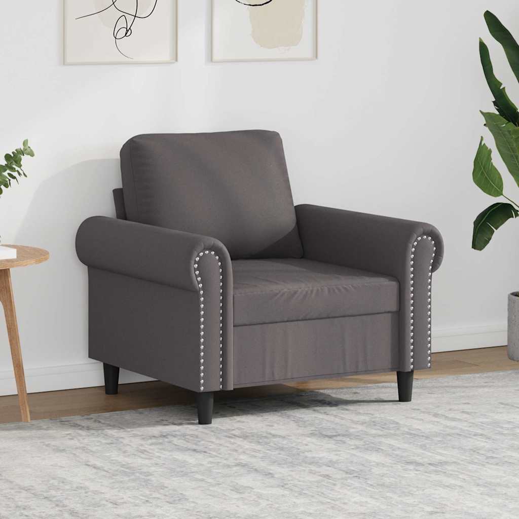 vidaXL Fauteuil 60 cm kunstleer zwart