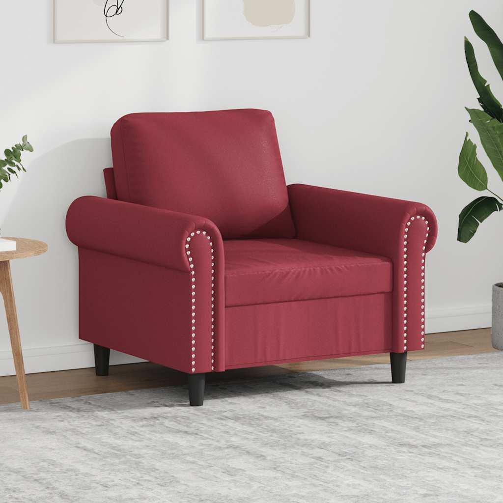 vidaXL Fauteuil 60 cm kunstleer zwart