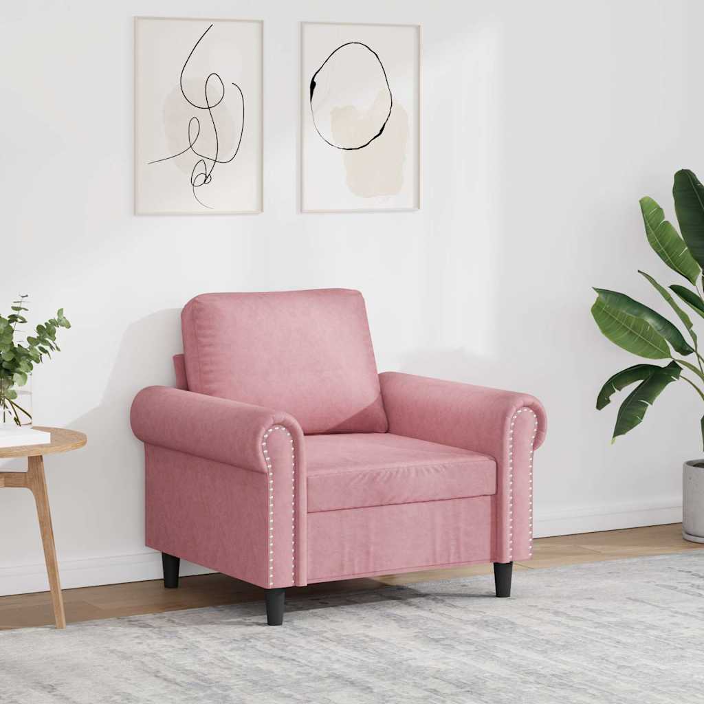 vidaXL Fauteuil 60 cm fluweel lichtgrijs