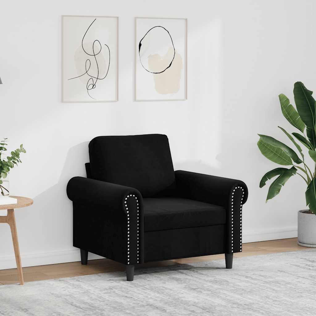 vidaXL Fauteuil 60 cm fluweel lichtgrijs