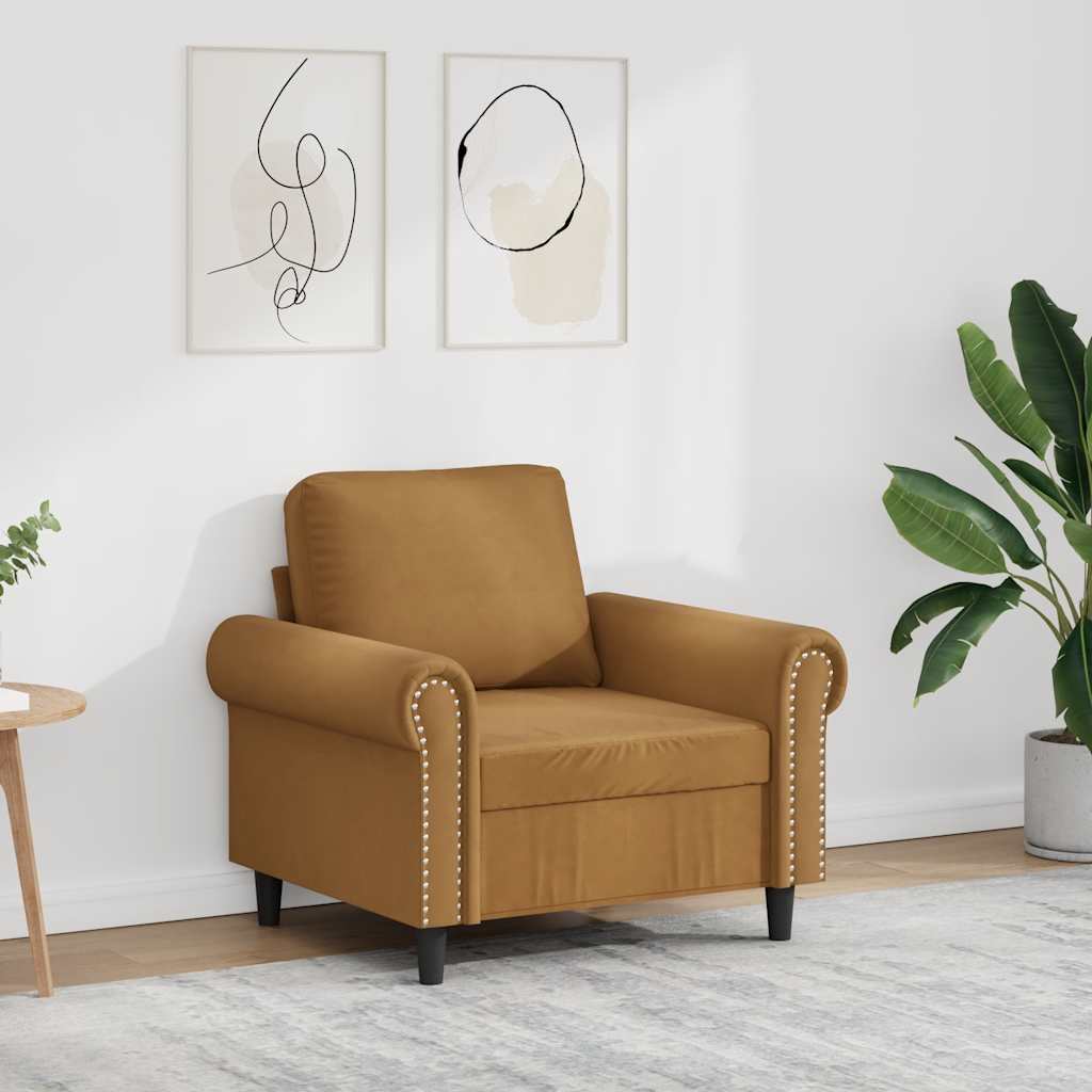 vidaXL Fauteuil 60 cm fluweel lichtgrijs