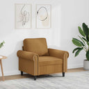 vidaXL Fauteuil 60 cm fluweel lichtgrijs