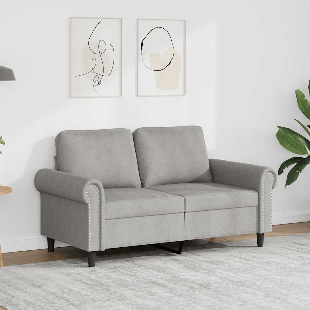 vidaXL Fauteuil 60 cm fluweel lichtgrijs