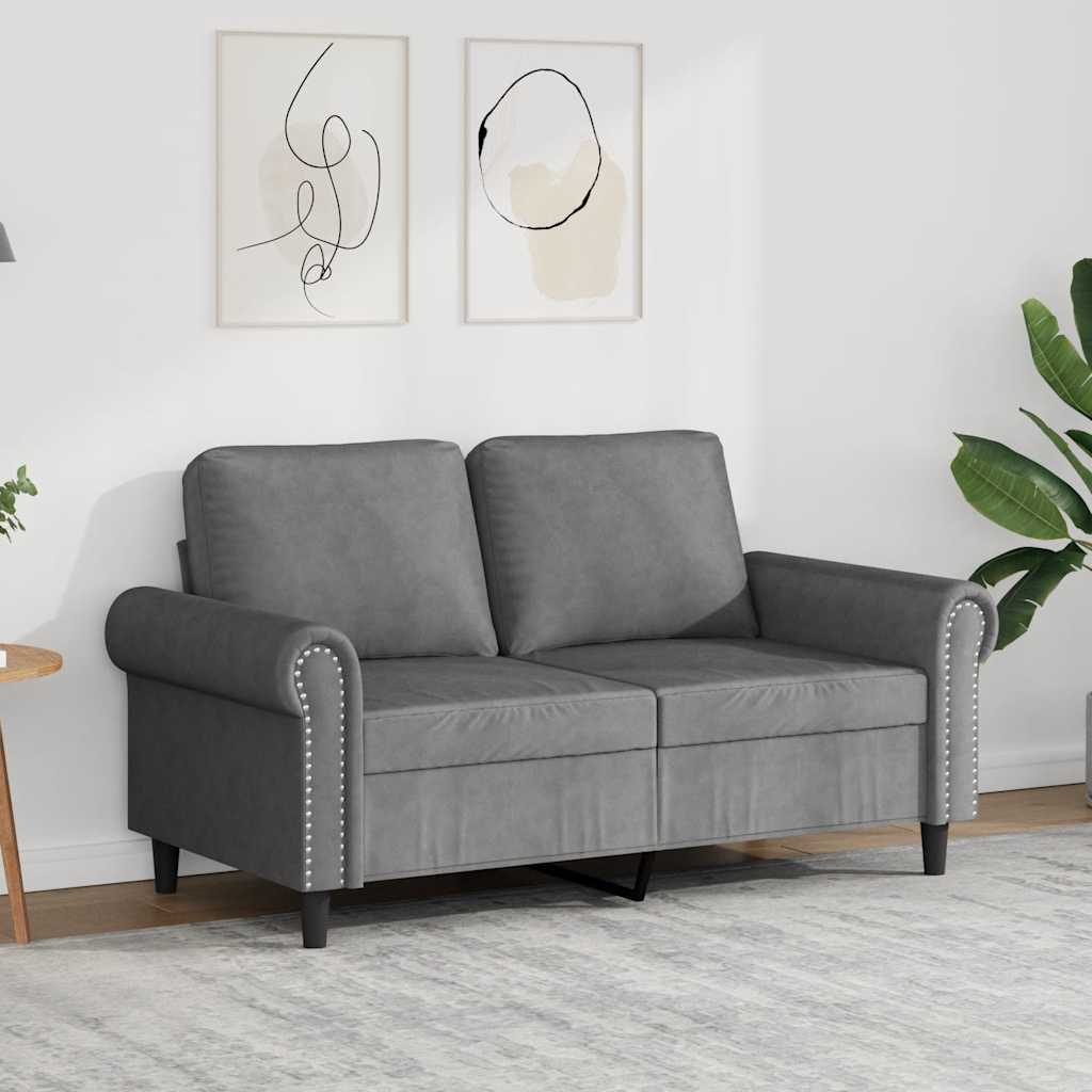 vidaXL Fauteuil 60 cm fluweel lichtgrijs