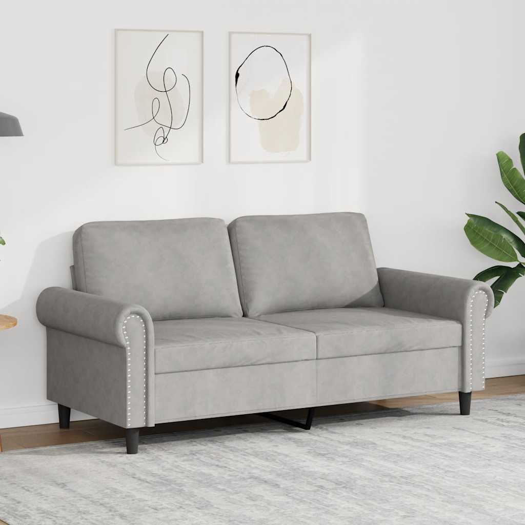vidaXL Fauteuil 60 cm fluweel lichtgrijs
