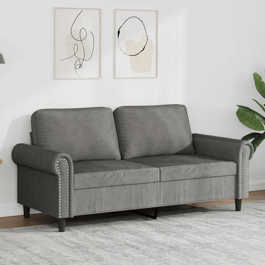vidaXL Fauteuil 60 cm fluweel lichtgrijs