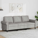 vidaXL Fauteuil 60 cm fluweel lichtgrijs