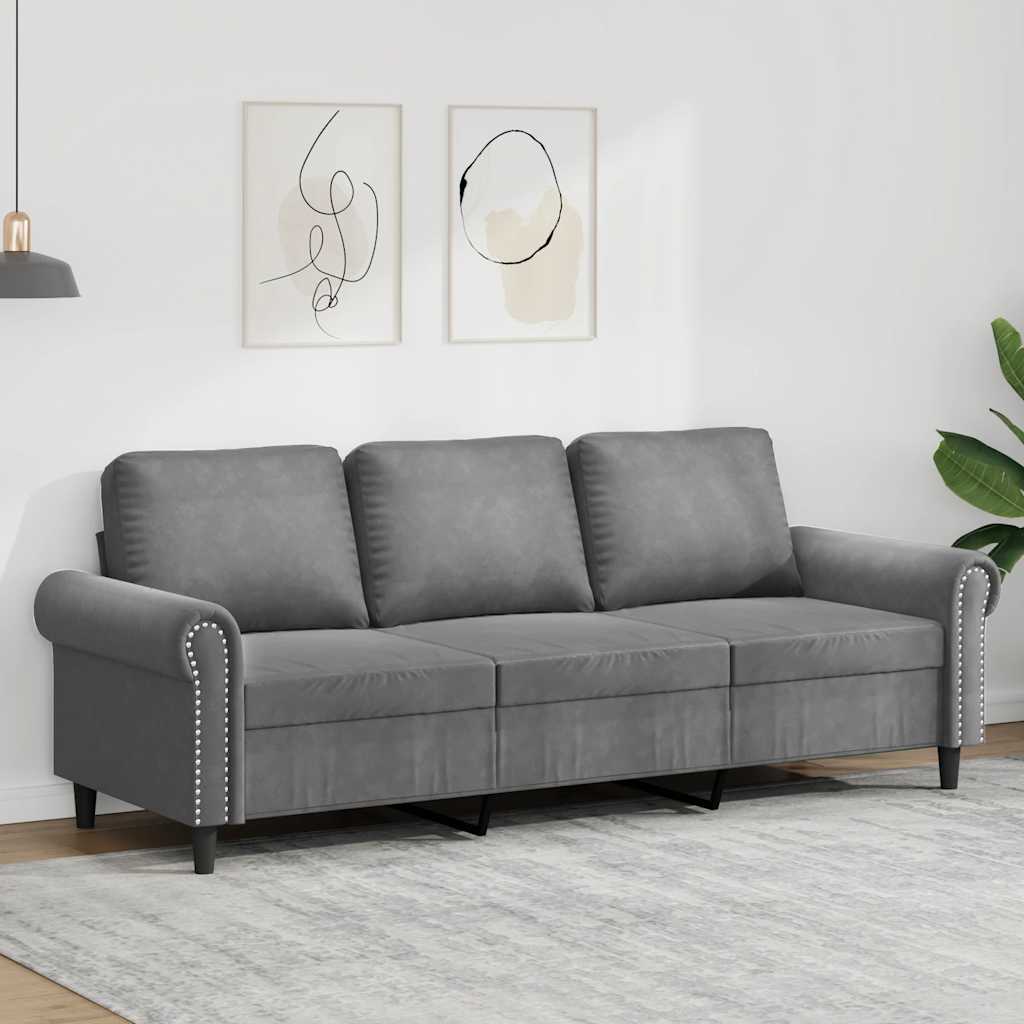 vidaXL Fauteuil 60 cm fluweel lichtgrijs