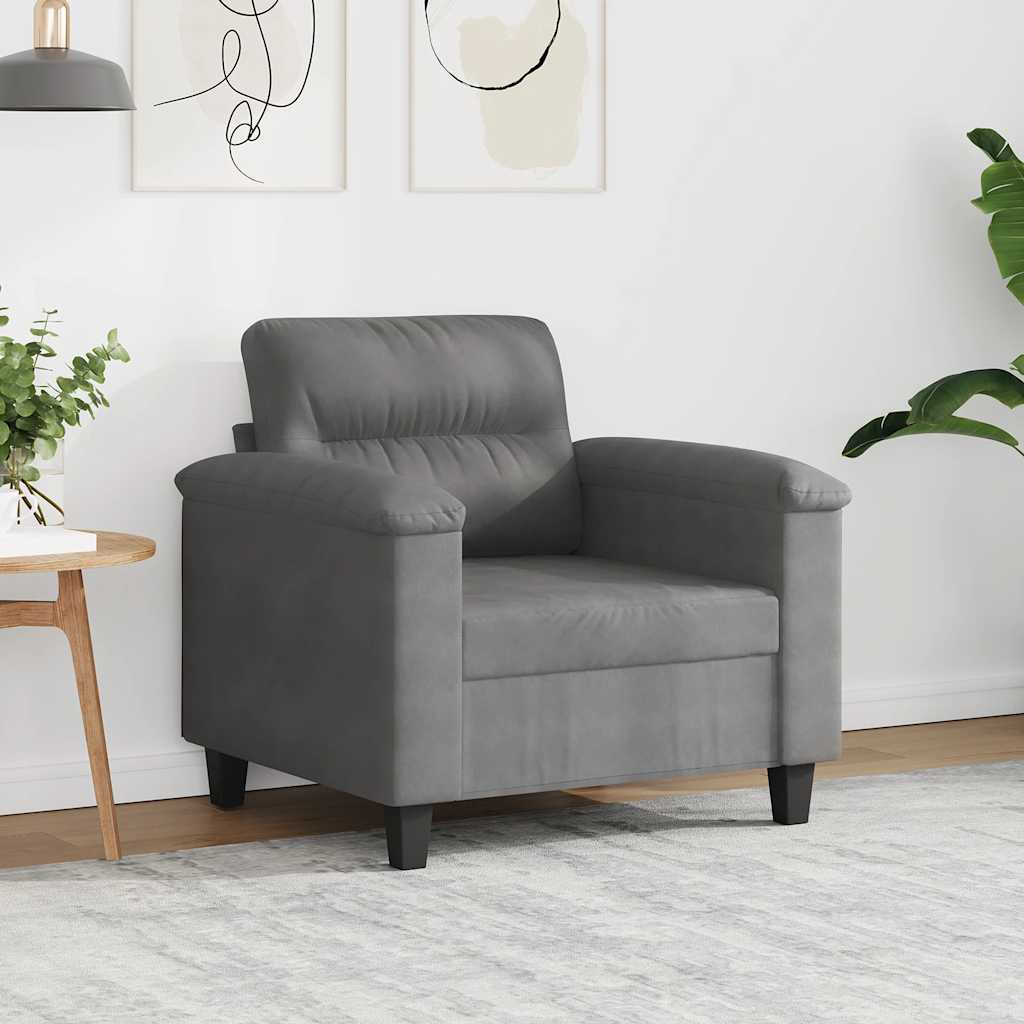 vidaXL Fauteuil 60 cm microvezelstof taupe