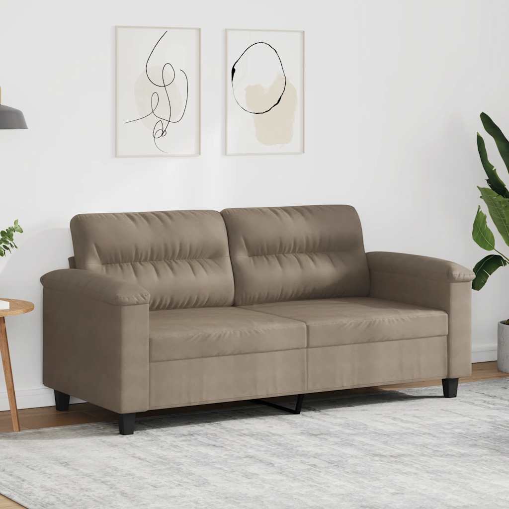 vidaXL Fauteuil 60 cm microvezelstof taupe