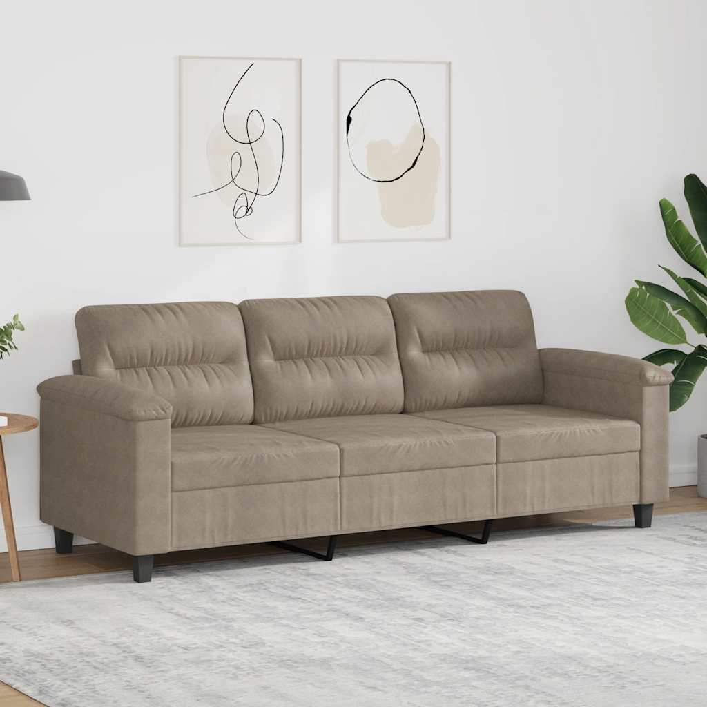 vidaXL Fauteuil 60 cm microvezelstof taupe