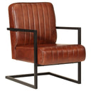 vidaXL Recliner Real Leather Weathered Grey