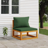 vidaXL Corner Sofa Sets 2-Piece Sectional with Taupe Cushions Solid Acacia Wood